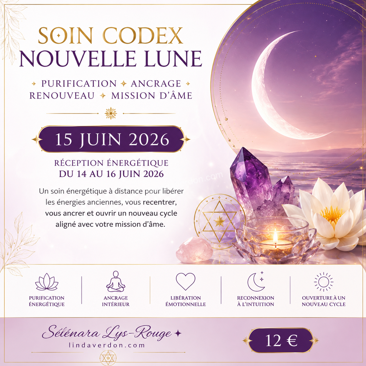 🌑 SOIN CODEX NOUVELLE LUNE DU 15 JUIN 2026