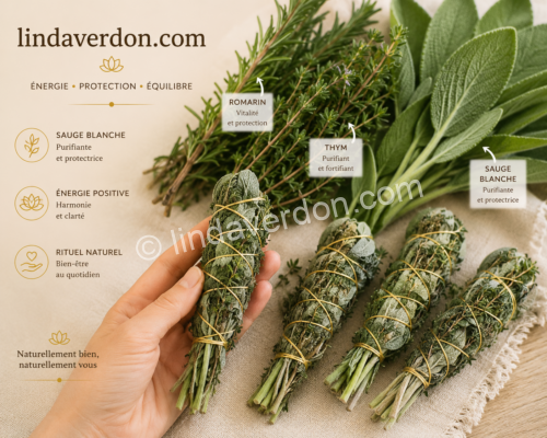 🌿 Ballotine “Purification & Vitalité” Sauge Blanche, Romarin & Thym ✨