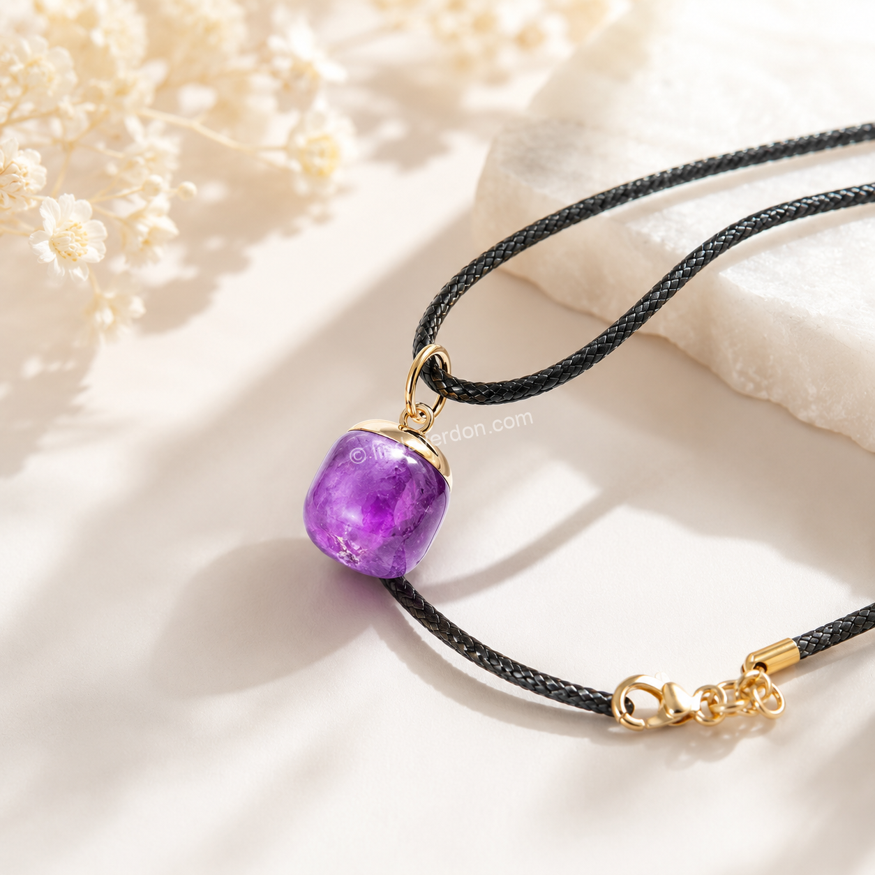 ✨ Collier Améthyste – Pierre naturelle | Création artisanale élégante ✨