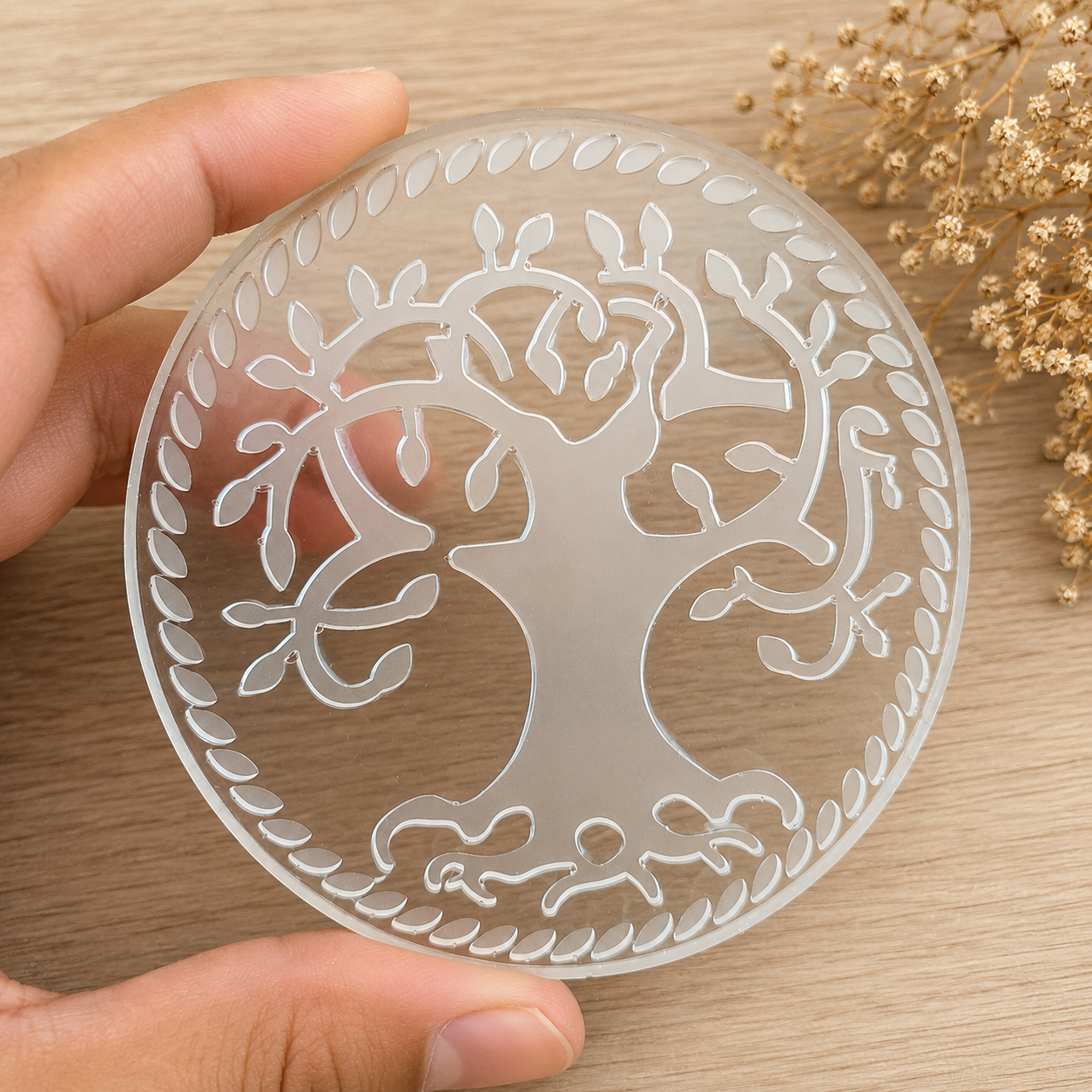 🌳 Plaque Énergétique Arbre de Vie – Création Artisanale Linda Verdon