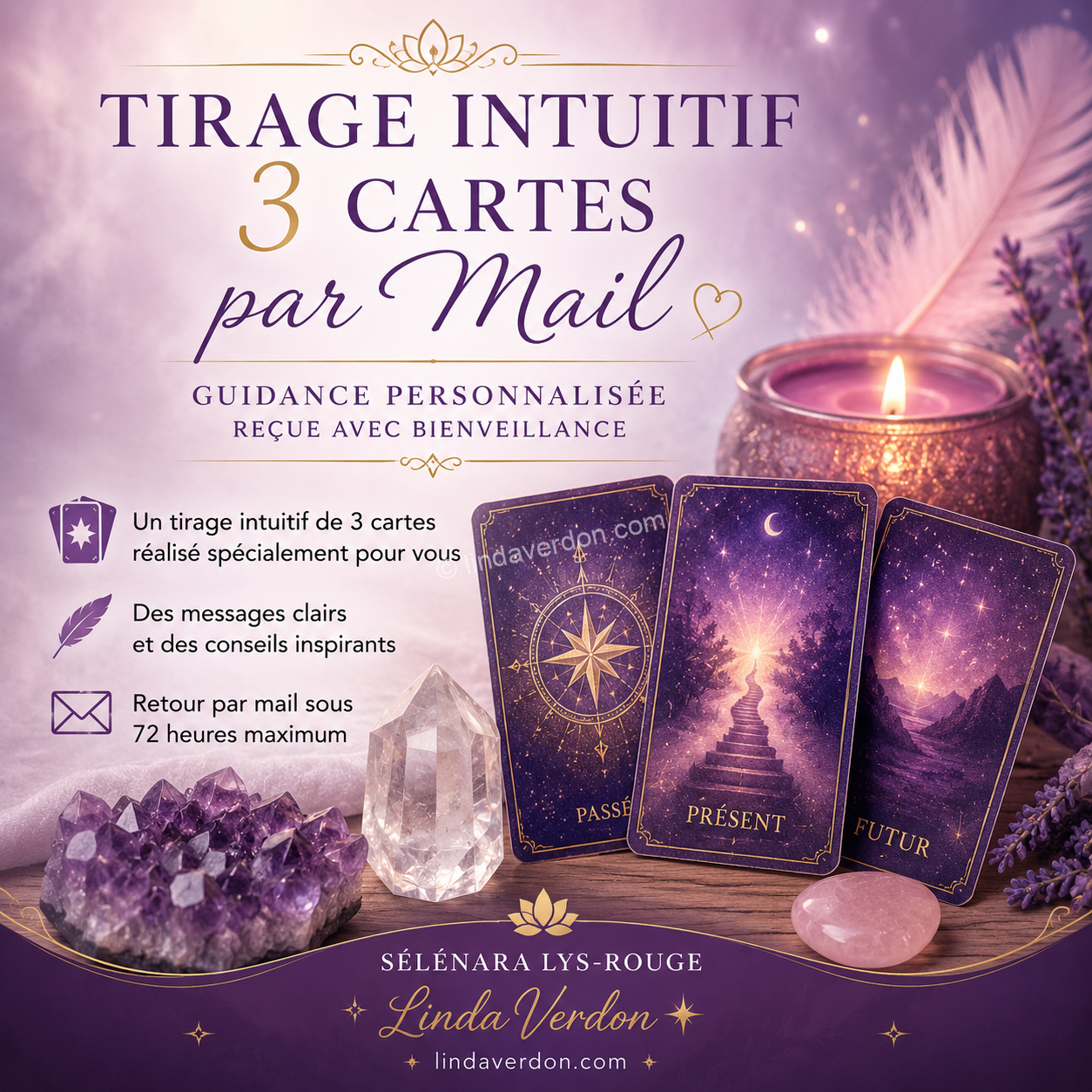 🔮 TIRAGE INTUITIF 3 CARTES PAR MAIL 🔮