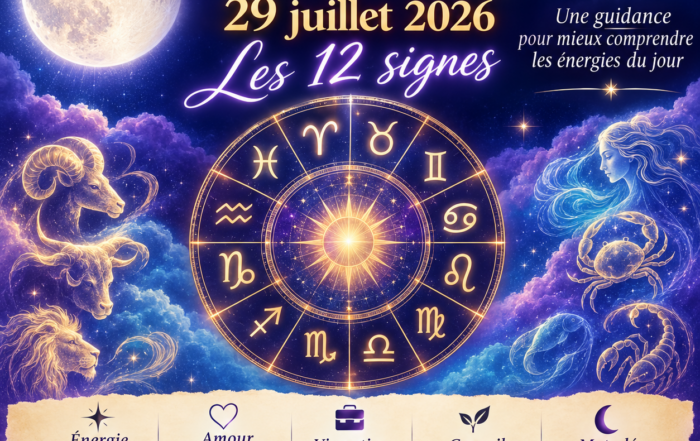 Découvrez l'Astrocodex du 29 juillet 2026. Une guidance inspirée de la Pleine Lune pour accueillir les émotions, renforcer votre intuition et avancer en conscience.