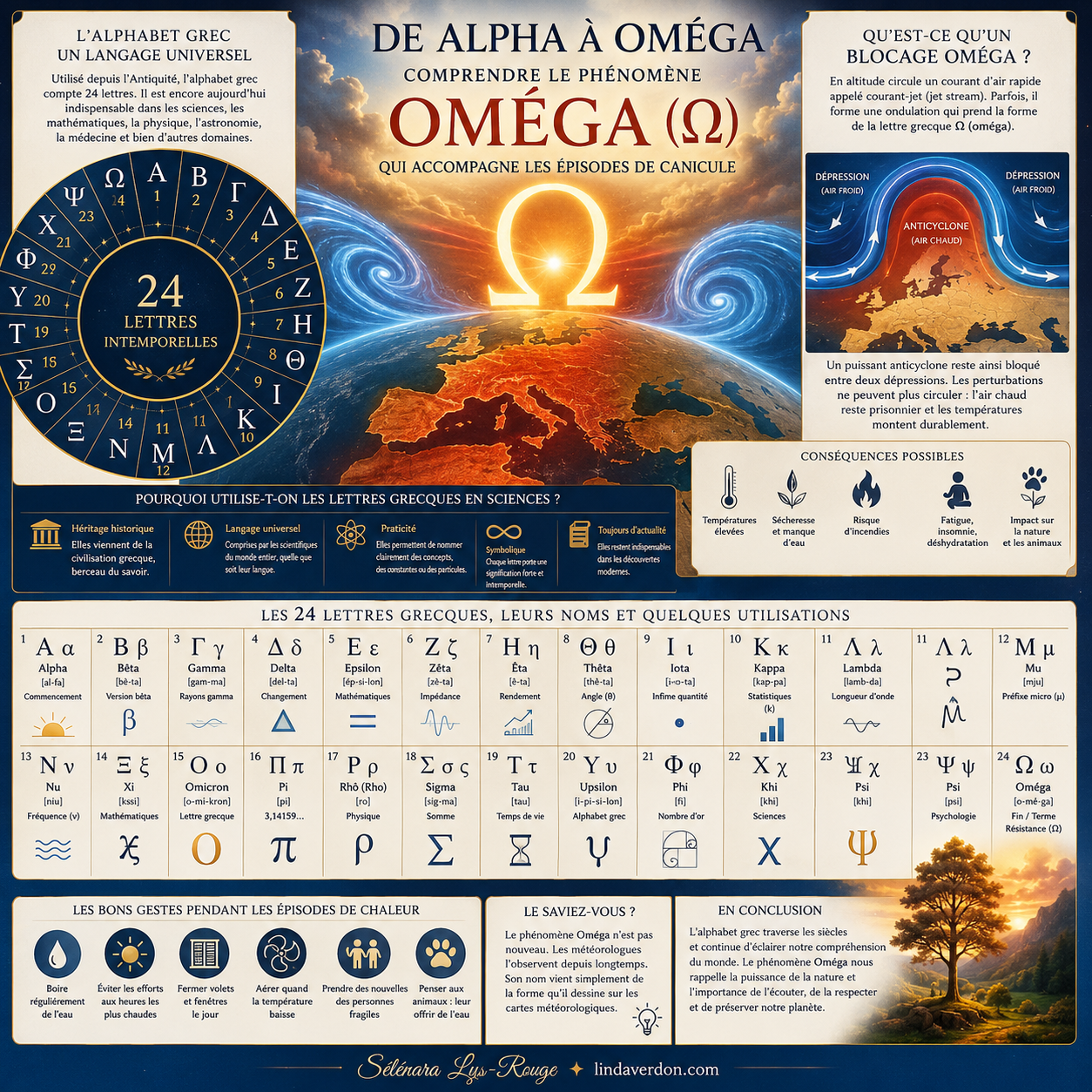 Découvrez pourquoi les météorologues parlent d'un « blocage Oméga » pendant certaines canicules. Une explication simple de ce phénomène climatique et de son lien avec l'alphabet grec.