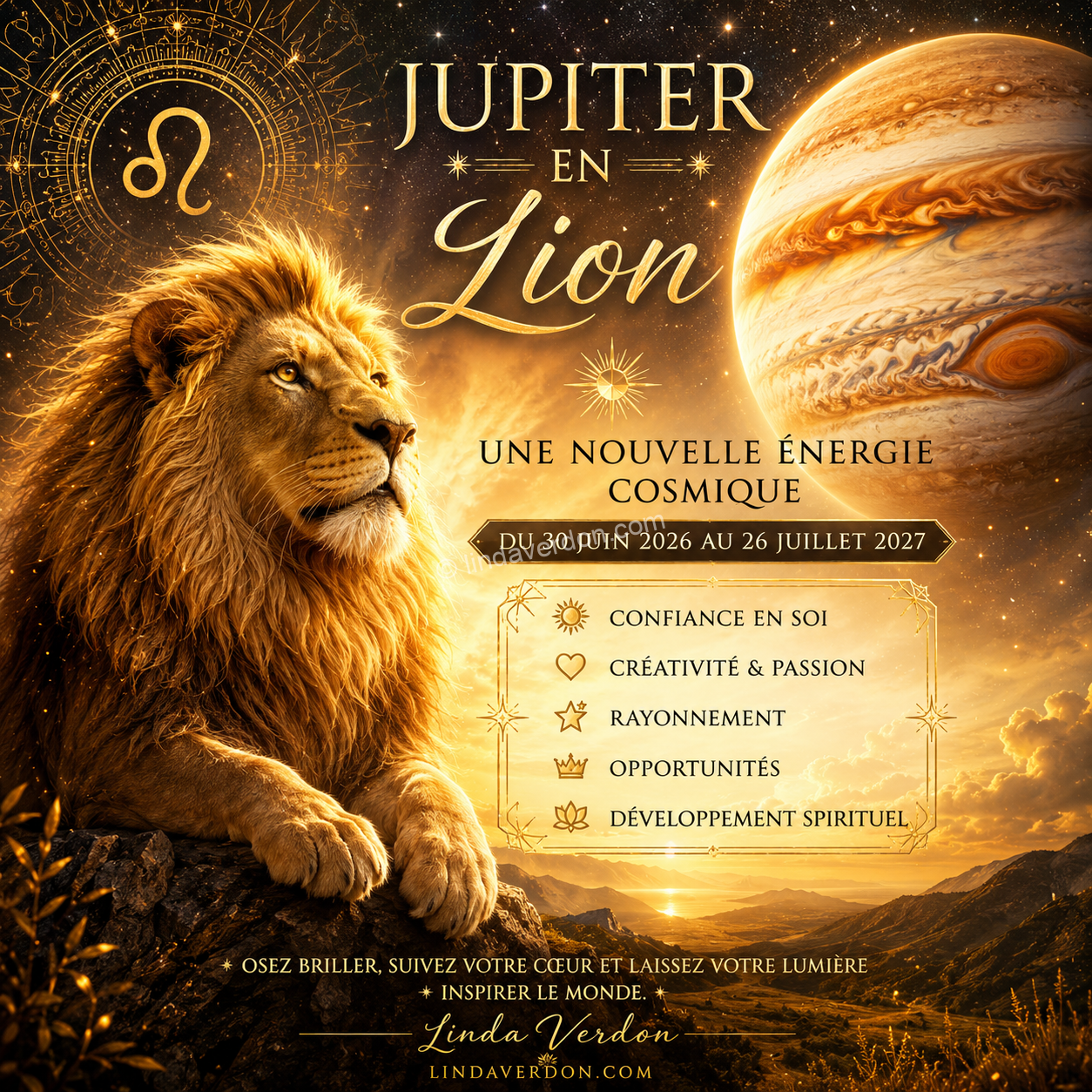 Jupiter en Lion : une nouvelle énergie cosmique jusqu'en juillet 2027