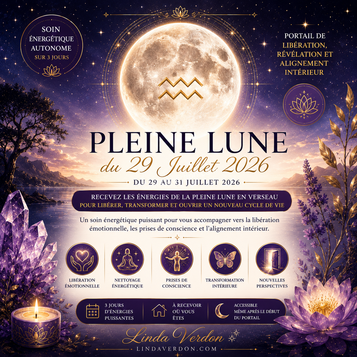 🌕 Soin Énergétique de la Pleine Lune du 29 Juillet 2026