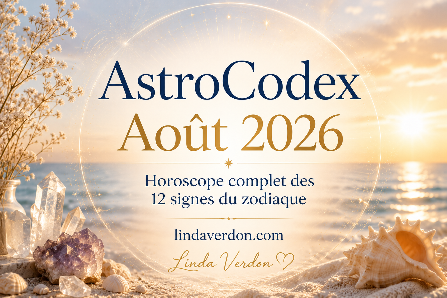 Découvrez l'AstroCodex d'août 2026 avec l'horoscope complet des 12 signes du zodiaque : amour, travail, finances, santé, vie sociale et conseils du mois.