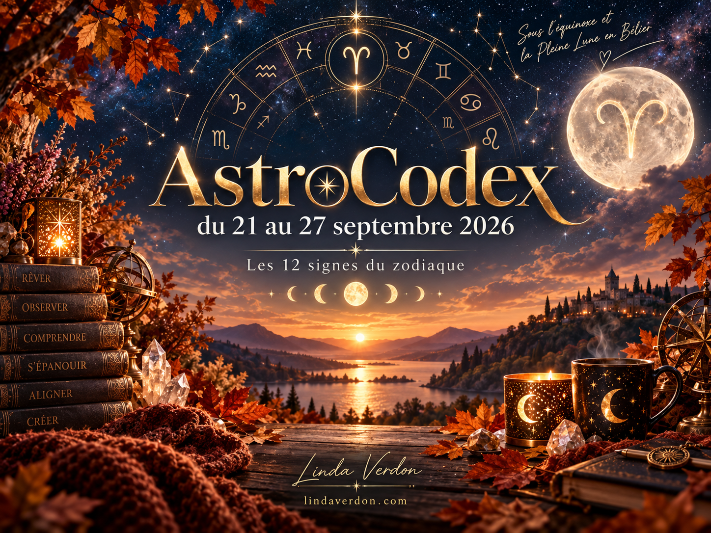 Une semaine charnière entre l’entrée du Soleil en Balance et la Pleine Lune en Bélier. Découvrez les énergies AstroCodex du 21 au 27 septembre 2026 pour chacun des douze signes du zodiaque.