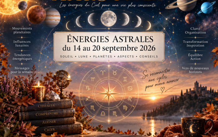 Illustration AstroCodex consacrée aux énergies astrales de la semaine du 14 au 20 septembre 2026, entre influences lunaires, solaires et planétaires.