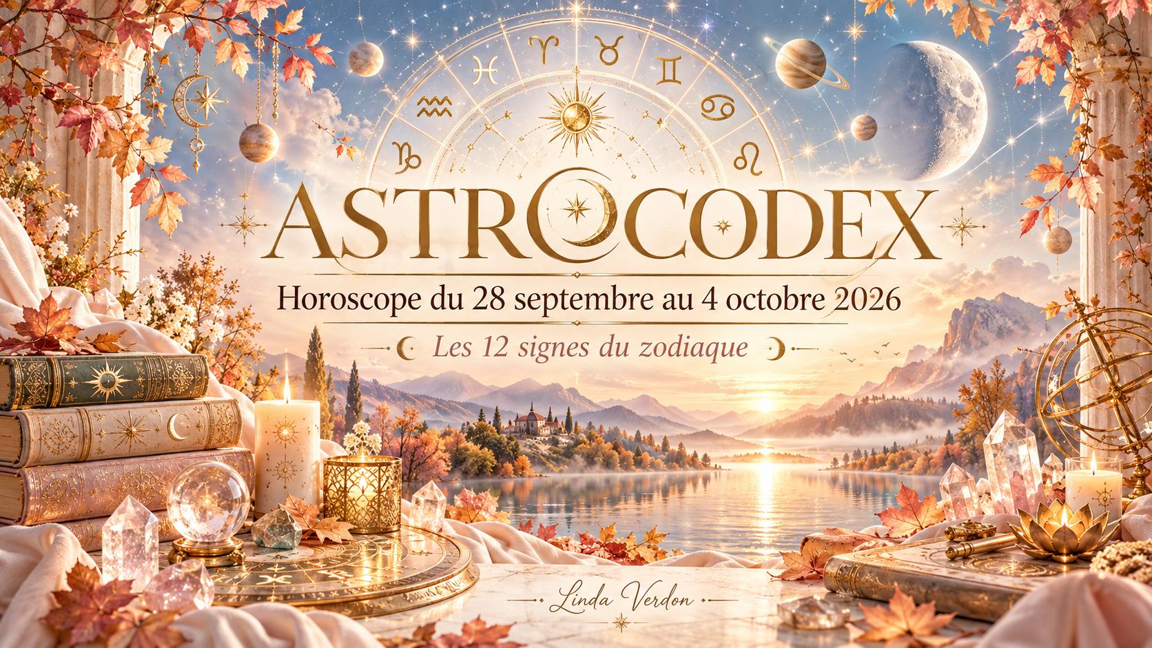 Découvrez votre horoscope semaine du 28 septembre au 4 octobre 2026 avec AstroCodex : les énergies et prévisions détaillées des 12 signes en amour, couple, célibat, travail, santé et relations, sous les influences de Mars en Lion, Mercure en Scorpion, Vénus rétrograde et des grands aspects planétaires de la semaine.